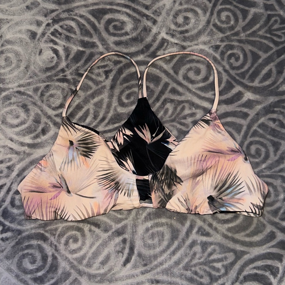 Tropical Print Bikini Top